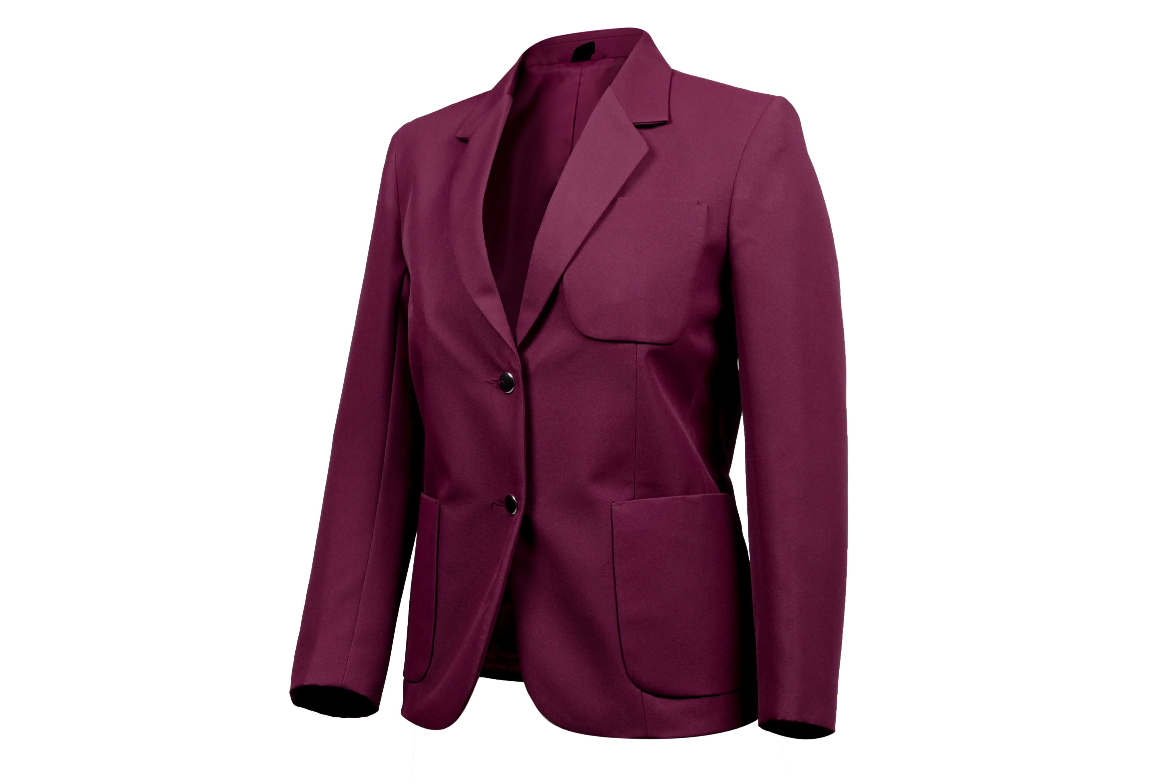 Ladies Plain Blazer - Maroon - Image 3